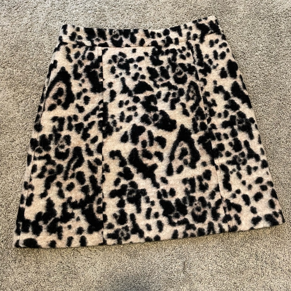 Ann Taylor Mini Skirt in Leopard